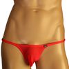 TM Collection Men's Bikini Clear Skin 3D Compact Storage Sharp T-back M/L (M, Red)