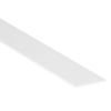 White PVC Flat Strip Bar, 50mm x 3mm x 3 Metre, Solid Plastic Profile