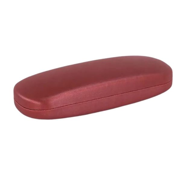 Boolavard Unisex Hard Shell Eyeglasses Cases, Protective Case For Glasses (Red)