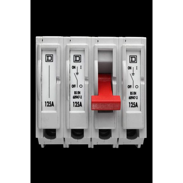 SQUARE D 125 AMP FOUR POLE MAIN SWITCH DISCONNECTOR QO4100MN