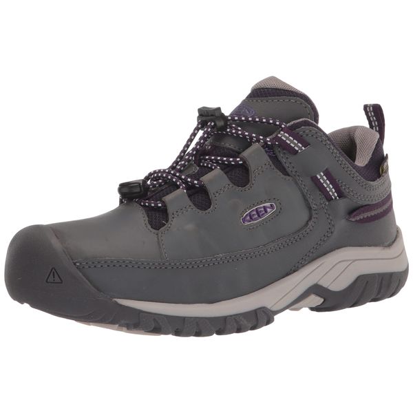 KEEN Targhee Low Height Waterproof Hiking Shoes, Magnet/Tillandsia Purple, 12 US Unisex Little Kid