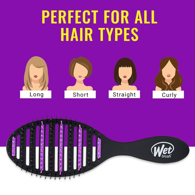 Wet Brush Speed Dry Hair Brush - Purple - Exclusive Intelliflex Bristles 