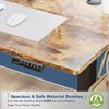 40“x24” Brown Height Adjustable Electric Standing Desk Home Office Corner Table