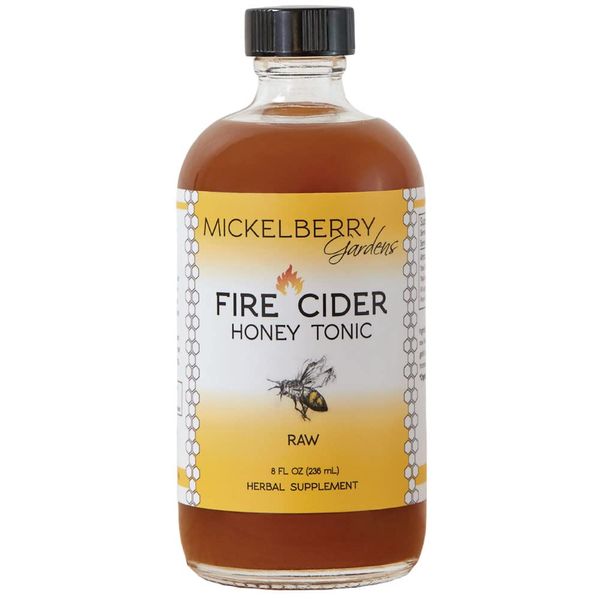 Fire Cider Apple Cider Vinegar Honey Tonic with Organic Turmeric Root, Ginger Root & Dandelion - Natural Digestion & Immune Support (8 ounces)