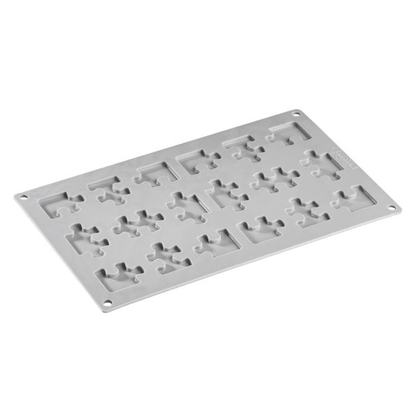 PAVONI ITALIA GG018 Grand Puzzle, 18 Pieces, Platinum Silicone, Mold, Confectionery Supplies, Chocolate Mold, Candy Mold, Decorative, Oven, Microwave, Dishwasher Safe, Freezer Safe