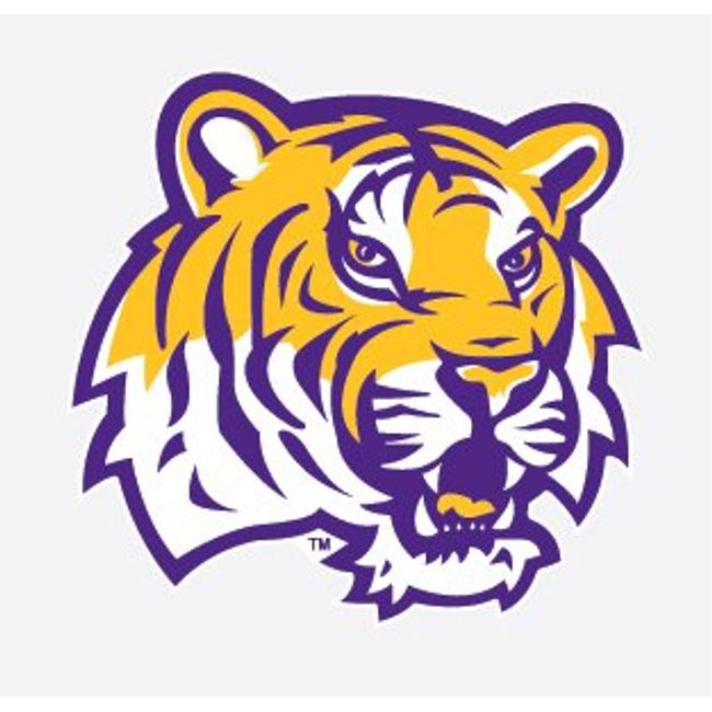 LSU Tigers TIGER HEAD Mascot Logo 6" Vinyl Decal Car Truck Sticker