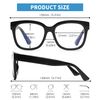 JM 3 Pack Oversized Reading Glasses for Women Square Blue Light Blocking Computer Readers Spring Hinge, 1.5