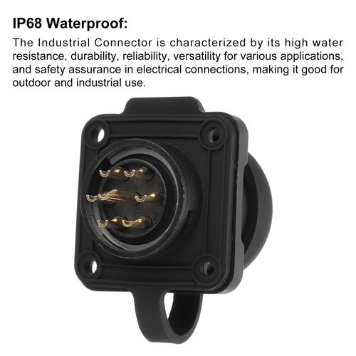 MECCANIXITY LP20 7 Pin Waterproof Connector, IP68 Circular Connectors Male Female Aviation Plug Fast Locking, M20 Wire Plug Flange Socket for Outdoor Electrical (500V, 10A)