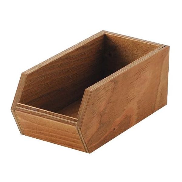 EBM 6773100 Wood Organizer Box Dark Walnut Paint