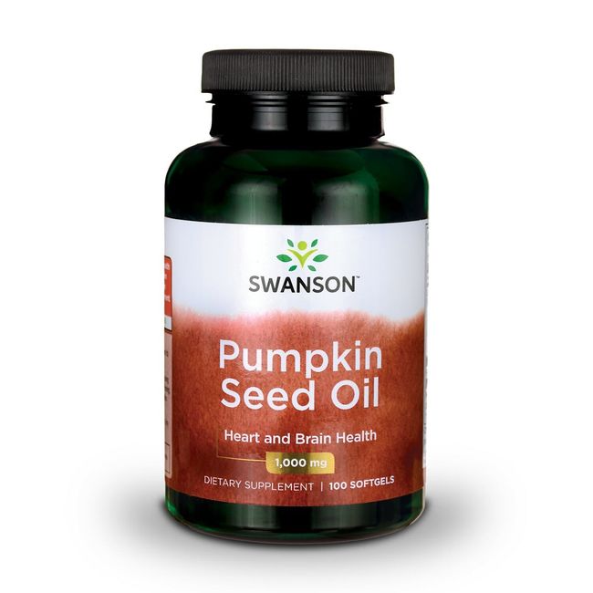 Swanson Pumpkin Seed Oil Softgels, 1,000 mg, 100 Count