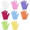 4 Pcs Shower Gloves, Exfoliating Gloves, Exfoliating Mitt, Exfoliating Body Scrub, Loofah Bath Gloves for Men, Women (White 4Pcs)