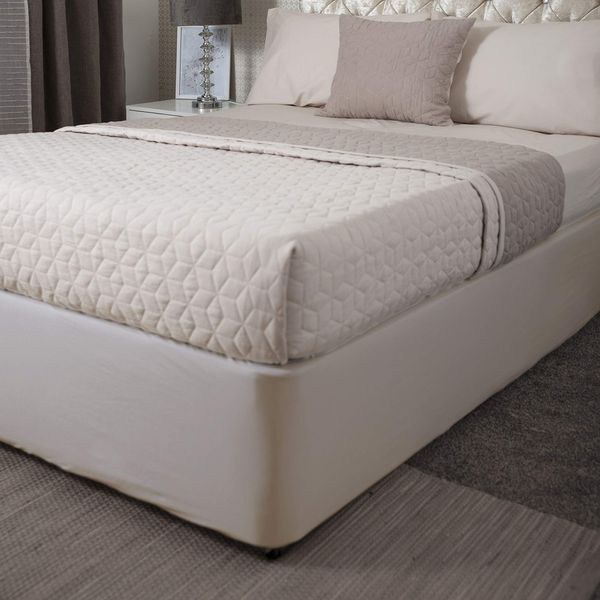 Belledorm Jersey Base Wrap - 15" Deep - Transform a drab looking bed base (Linen, Single)