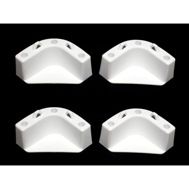 Boat Marine Cooler Mounting Kit for Yeti Igloo Engle Coleman (Set of 4) Black or White (White)