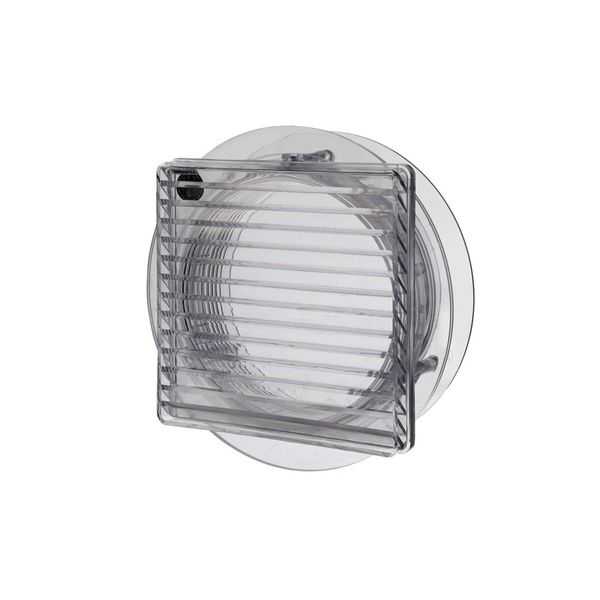 Simon Vent-A-Matic Modern Transparent Static Ventilator with Integrated Storm Guard, 162mm Diameter, Silent, Highly Efficient (No Electricity), Window Mount, Touchpad Control
