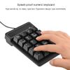 Bewinner Wired Numeric Keypad, 19 Keys Portable Slim Splashproof Waterproof Numeric Keypad for XP/7/8/10/Vista System Laptop Desktop, Mechanical, Default