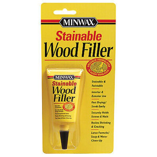 Stainable Wood Filler, Indoor/Outdoor, 1-oz.