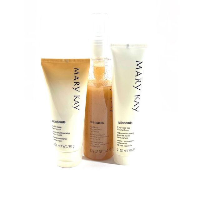 MARY KAY VANILLA SUGAR~SATIN HANDS PAMPERING SET~FULL SIZE~NEW IN BAG!