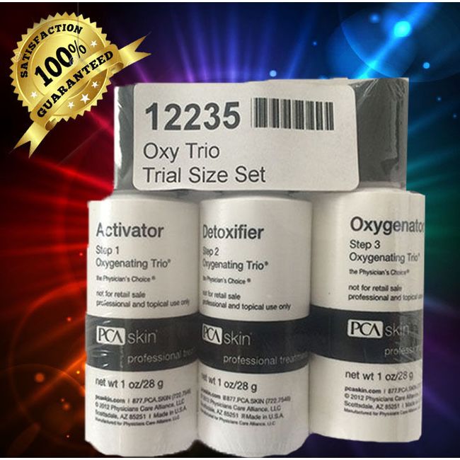 PCA Skin Oxygenating Trio 3 pc Facial kit Anti aging Acne Clarifying facial 1 OZ