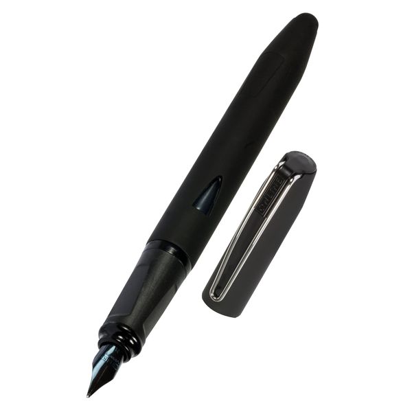 Online Fountain pen Switch Plus, ink cartridge fountain pen & touch pen, solid iridium nib size medium, stylus tip for tablets & smartphones, multifunction-pen incl. combi ink cartridge, black