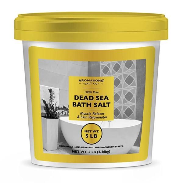 Aromasong Bath Soaking Dead Sea Salt 5 lbs (2.3 kg) Bucket Soaking Fine Grain Salt 366131