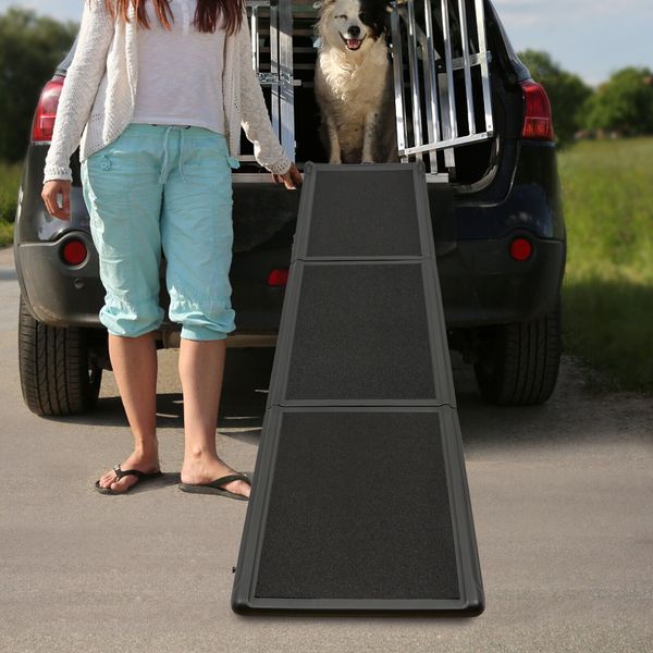 Dog Ramp Folding Pet Stair Portable Pet Ramp For Small Dogs Entering Cars SUVs