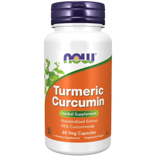 NOW Foods Turmeric Curcumin, 60 Veg Capsules