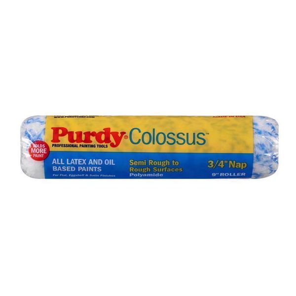 Purdy 14L630094 Blue/White Polyamide Fabric Paint Roller Cover 9 W x 3/4 Nap in.