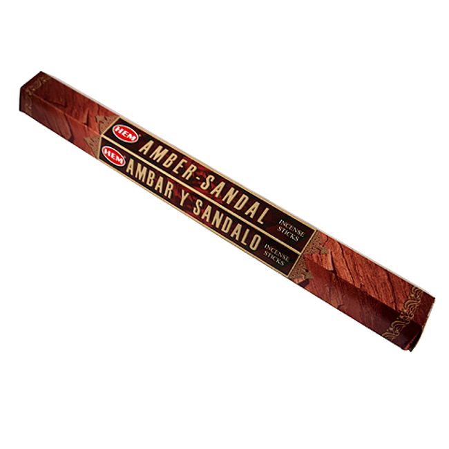 Incense Amber Sandal Incense Stick /HEM AMBER-SANDAL/Incense/Indian Incense/Asian miscellaneous goods (Post-mail delivery option available/1 postage fee will be charged for every 6 boxes)