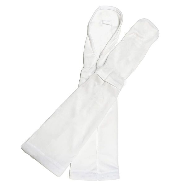 Orludo qa100217a21n0 Fishing Gear, Concealed Hand, Arm Cover, UV Protection, UV Protection, Easy Installation, For Sports and Outdoor Activities, White, 2 Pairs