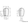 ELESA Knob, Black, 26 mm Diameter, 10 mm Bore