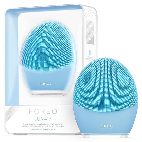 FOREO LUNA 3 Smart Facial Cleansing Firming Massage Brush for Sensitive Skin Use for Home Spa