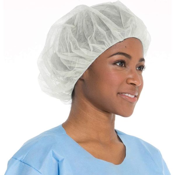 Disposable Bouffant (Hair Net) Caps, Spun-bounded Poly, Hair Head Cover Net 21 Inches by Careoutfit (1000)