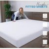 Acrali Home Premium Microfiber fitted sheets (White, Microfiber | King (200x150+40cm))
