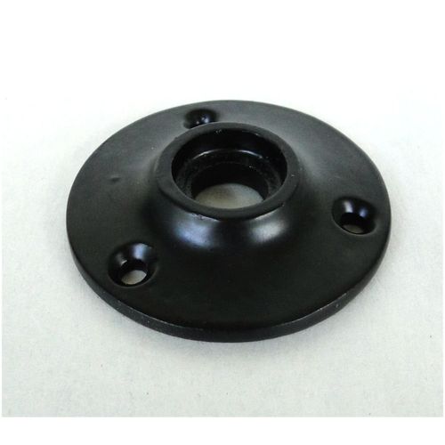 The King's Bay Pair Small Door Rosette of Cast Iron Black - Hardware Renovators