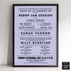 Sarah Vaughan - Billy Eckstine jazz poster - Rebop Jam Session - Lincoln Square