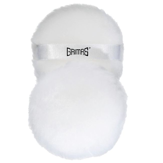 Grimas Profi-Baumwoll-Puderquaste Powder-Puff, 10cm, zum Aufbringen und Verteilen von losem und gepresstem Puder, sehr weich, waschbar