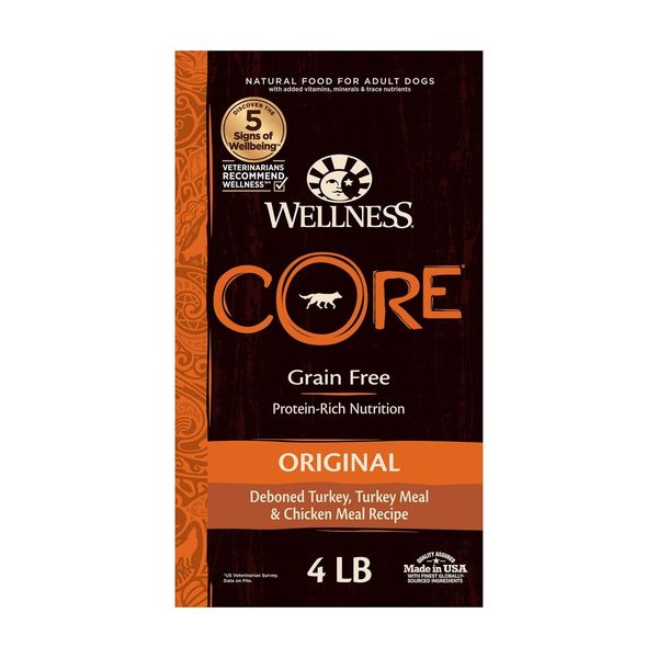 Wellness CORE Grain-Free High-Protein Dry Dog Food, Natural Ingredients, Made...