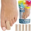 ZenToes 5 Pack Toe Caps Closed Toe Fabric Sleeve Protectors with Gel Lining, Prevent Corn, Callus, Blister Development Between Toes, Soften and Soothe The Skin (Size Medium)