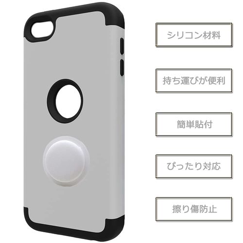 Miimall Compatible Airtag Case [2021 New Model] Airtags Silicone Case Protective Skin Soft Simple Silicone Material Anti-Scratch Anti-Lost Lightweight Thin Shockproof Protective Cover Bumper (1 White