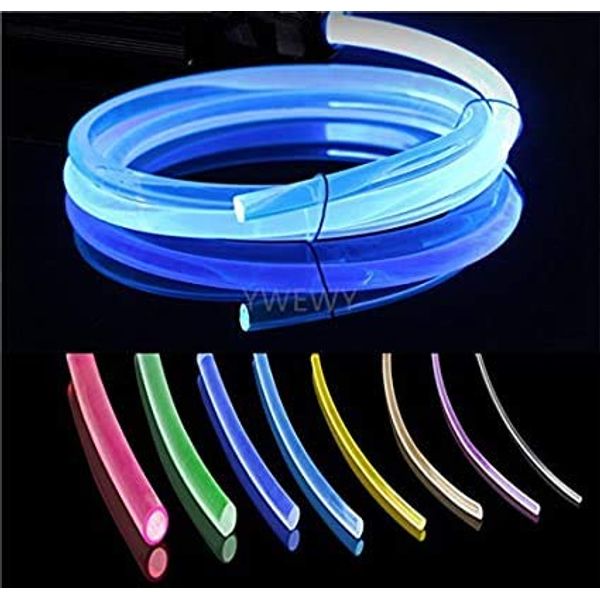 20ft PMMA Plastic Optic Fiber Side Glow Cable for LED Light Source (0.20in)