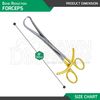 Bone Reduction Forceps 8" Curved Pointed Tips Gold Plated Orthopedic German Gr