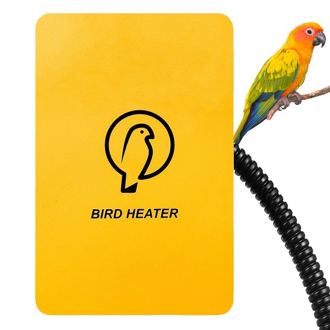 Canplus Bird Heater, Parakeet, Warm Heater for Birds, 10 W, African Ash, Parrot, Hamster, Bunkweed Parrot, Buddy Parrot, Cockatiel, Southern Parakeet, Cherry Blossom Bird, Buddy Parrot (M Size 5.7 x