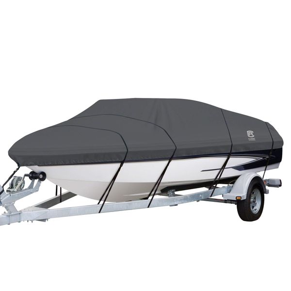 Classic Accessories StormPro Heavy-Duty Boat Cover, Fits boats 17 ft - 19 ft long x 102 in wide