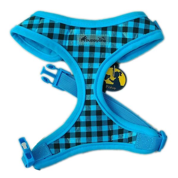 IPuppyone Adjustable Dog Soft Harness Spring Size:Large Color:Blue