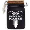 Spardose Motorrad Kasse Geld Geschenk Idee Schwarz L