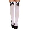Ladies White Stockings With Black Bows