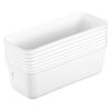 Mobestech 8Pcs Storage Bins Storage Basket Versatile Kitchen Pantry Organization Plastic Storage Container Under Sink Bathroom Organize