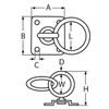 5mm Eyeplate Swivel Ring - A2 (304) Stainless - 2 Pack