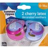 TOMME TIPPEE Essentials Cherry Latex Soother 2 Count 6-18M Assorted