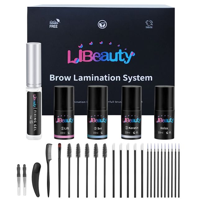 LIbeauty Augenbrauen Lifting Set, Brow Lamination Kit, Brow Lifting Set, Komplettes Zubehör für dichtere, Definiertere Brauen mit einfachem Styling